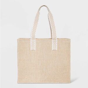 Straw Boxy Tote Handbag - Universal Thread, NWT